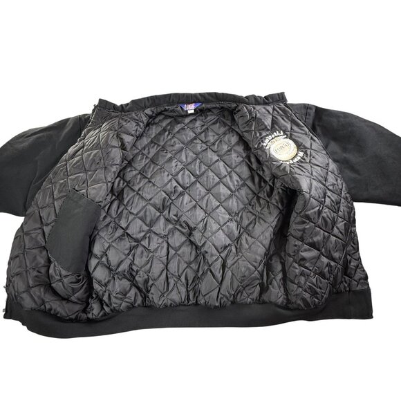 Vintage ASW OOIDA Lifetime Member Jacket Men Extra Large Black Quilted Lined USA - Picture 3 of 13